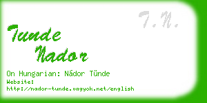 tunde nador business card