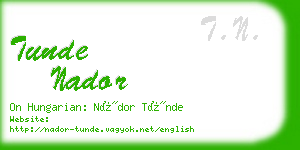 tunde nador business card